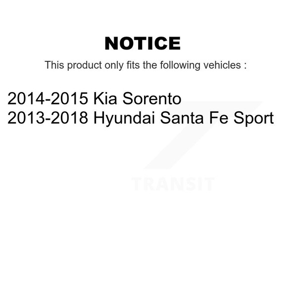 Front Outer & Inner Steering Tie Rod End Kit For Hyundai Santa Fe Sport Kia Sorento